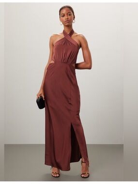 Minkpink Findlay Halter Top Gown with Slit!